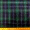 Tartan Fabric Polyester Twill Burns Night Gold Lurex Thread Green