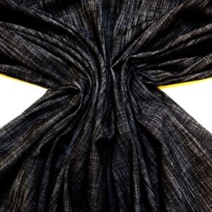 Denim Fabric Distressed With Elastane Black