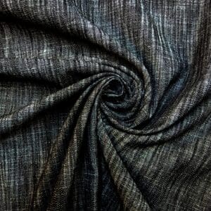 Denim Fabric Distressed With Elastane Black