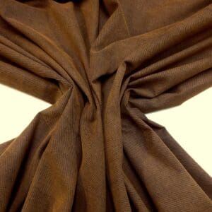 Denim Fabric Flocked Twill Weave Caramel