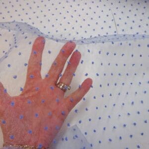 Organza Fabric 3D Dobby Spot Powder Blue