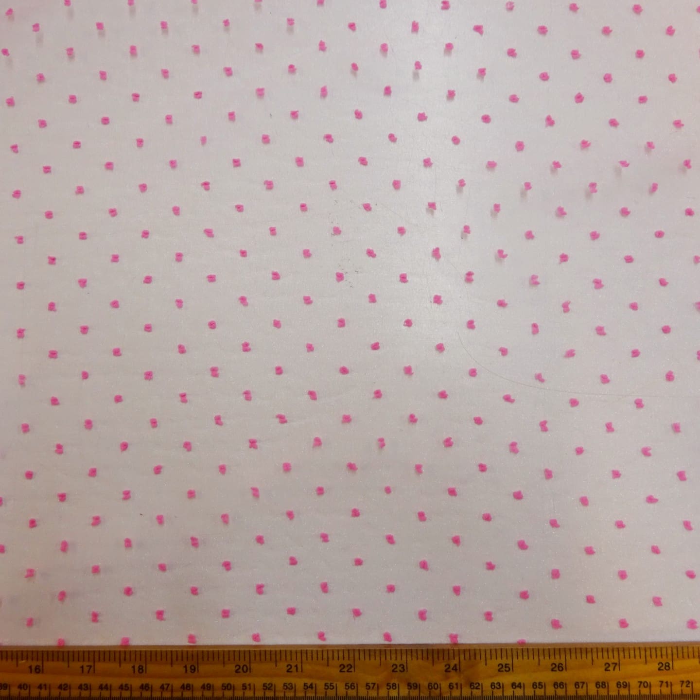 Organza Fabric 3D Dobby Spot Candy Pink